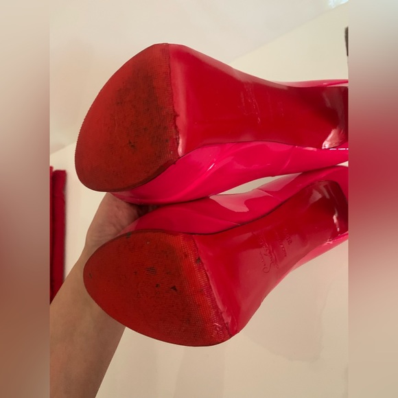 CHRISTIAN LOUBOUTIN Lady Peep Hot Pink size 36.5 - Picture 3 of 10